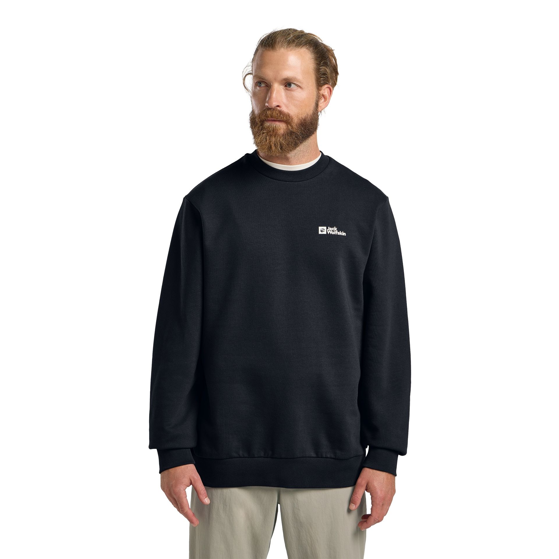 Męska koszulka z krótkim rękawem Jack Wolfskin ESSENTIAL CREWNECK M dark navy - XXXL