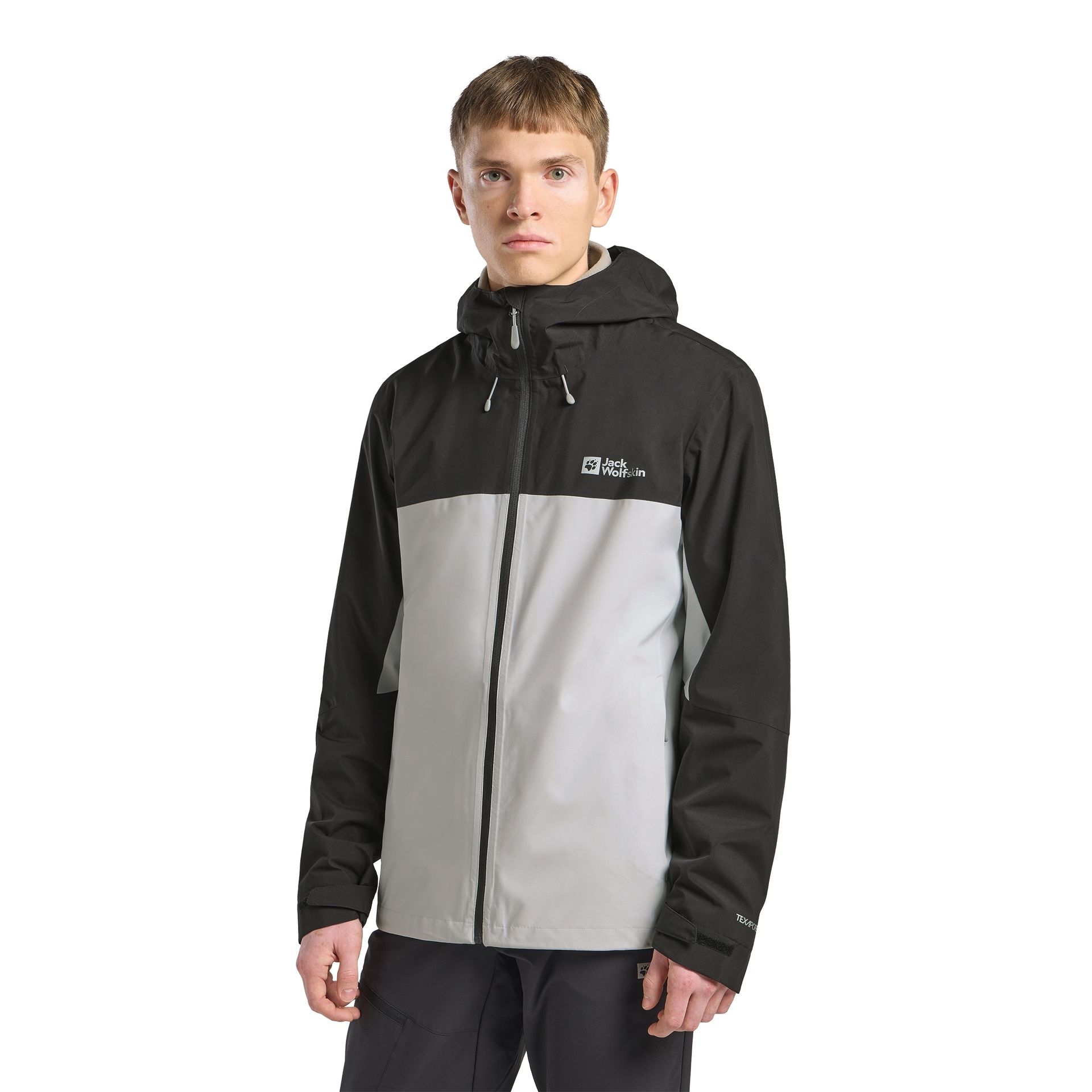 Męska kurtka przeciwdeszczowa Jack Wolfskin WEILTAL 2L JKT M Cool Grey - XXL