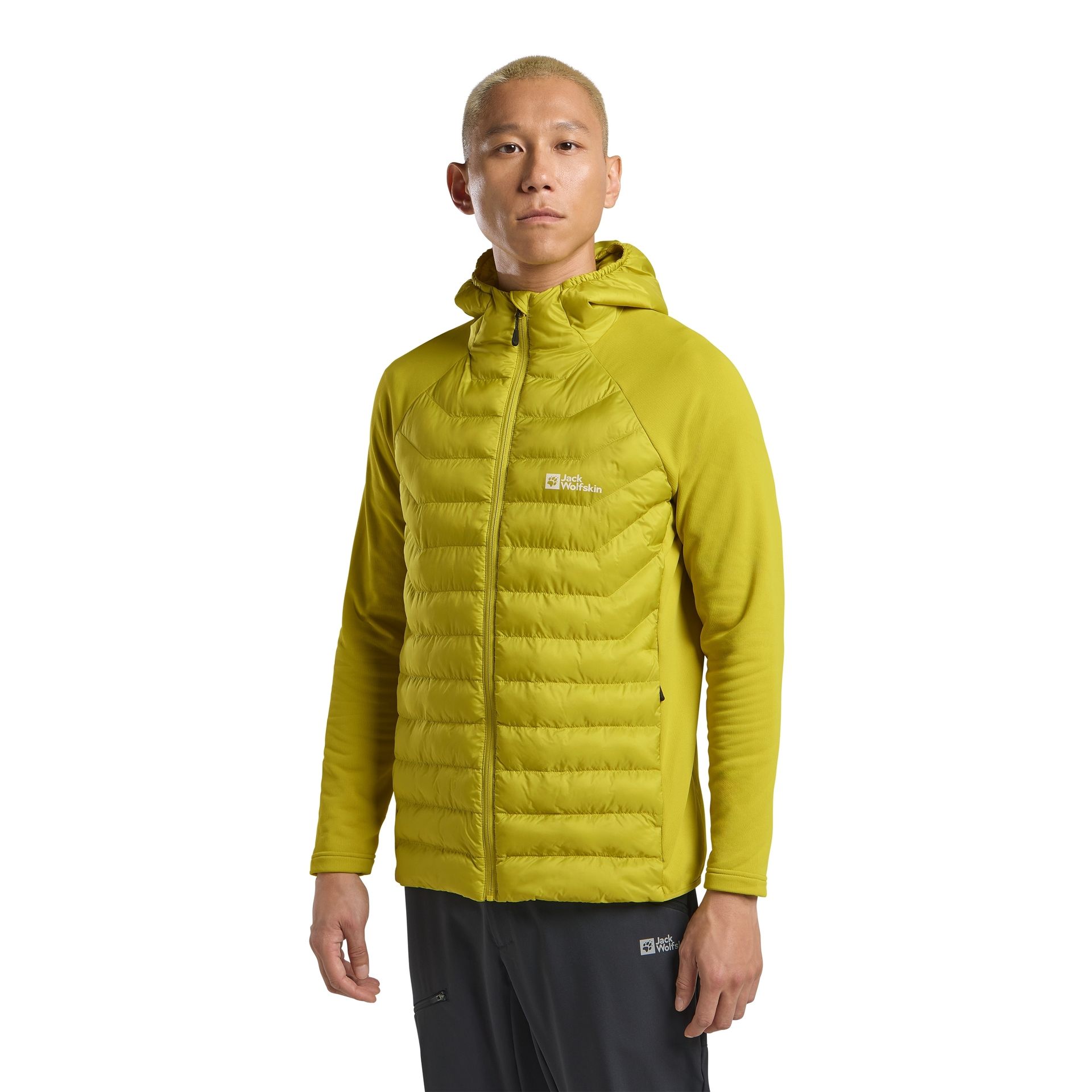 Męska kurtka hybrydowa Jack Wolfskin ROUTEBURN PRO HYBRID M chartreuse - S