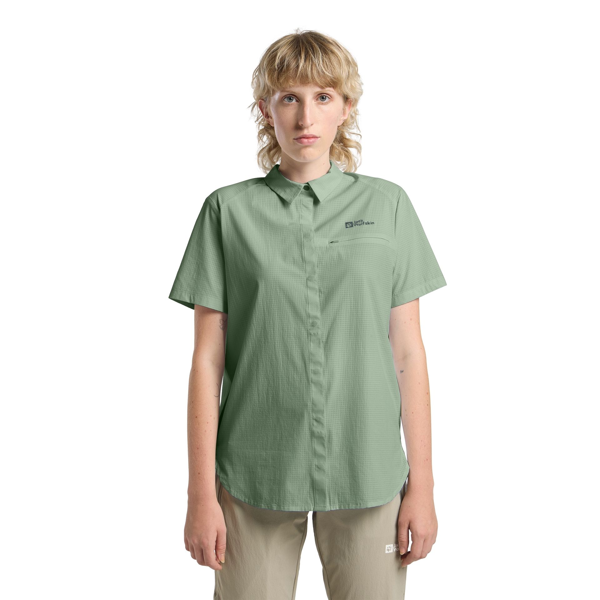 Damska koszula Jack Wolfskin VANDRA S/S SHIRT W eucalyptus - XS
