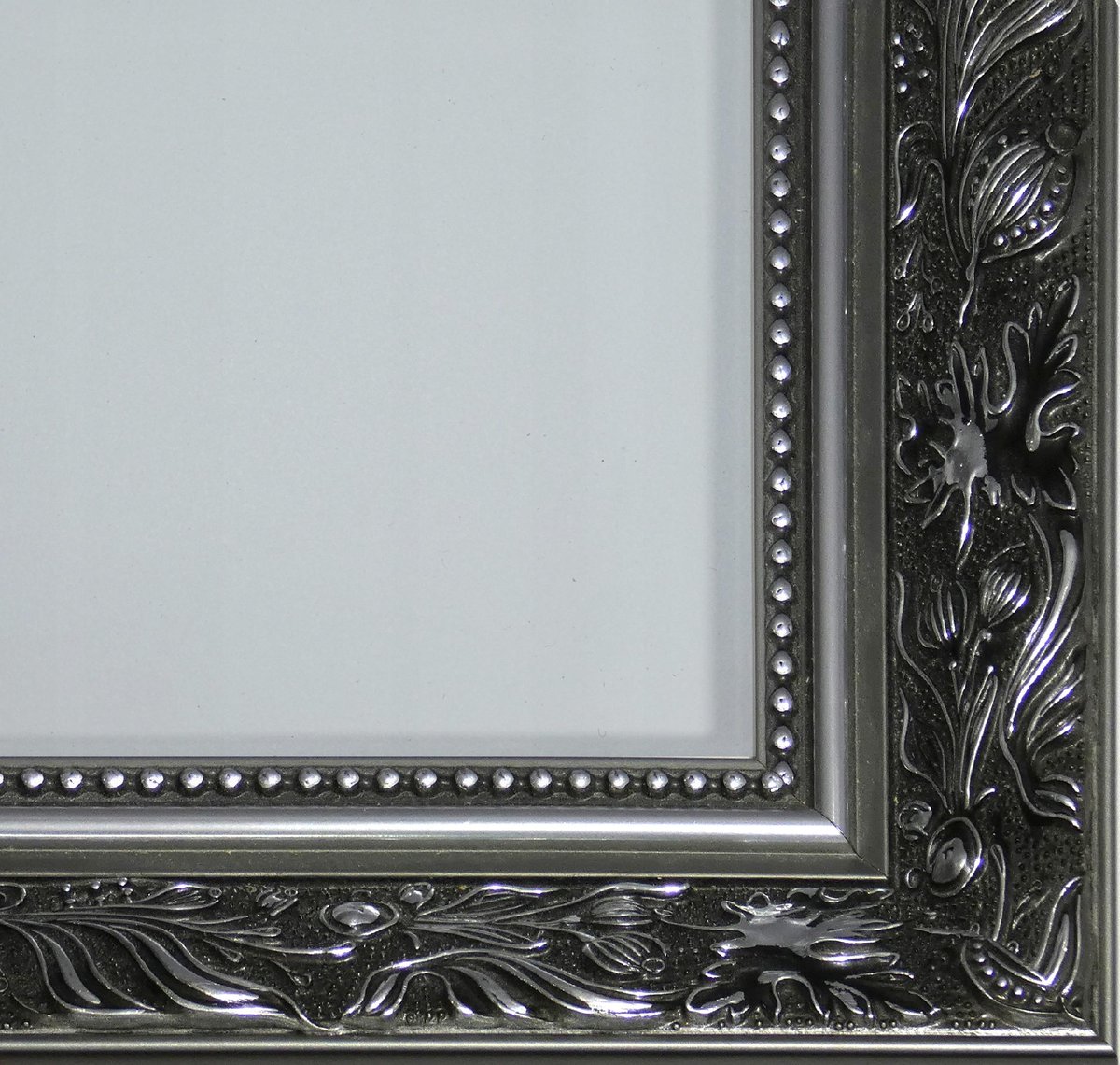 Ekskluzywne lustro stylowa srebrna rama 120x50 s10