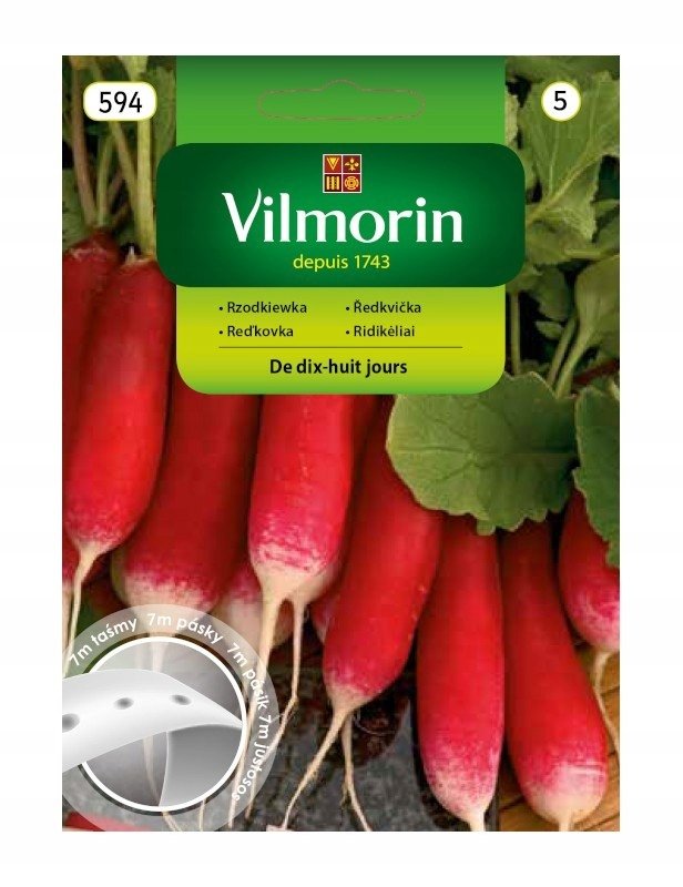 NASIONA VILMORIN RZODKIEWKA NA TAŚMIE 7 METRÓW