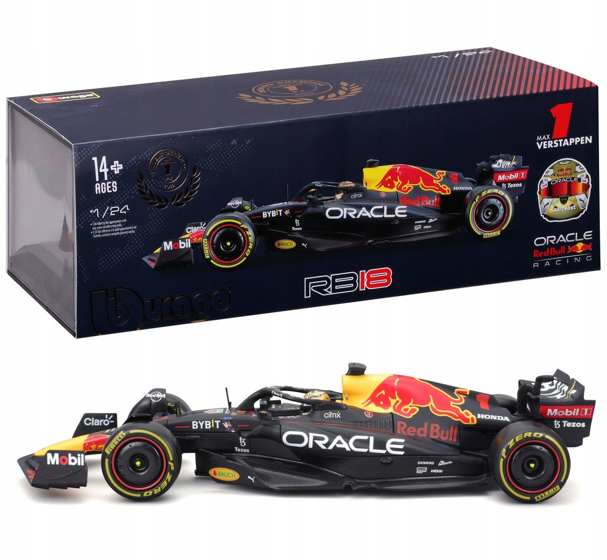BOLID F1 Red Bull RB18 Abu Dhabi 2022 MAX VERSTAPPEN 1:24 BBURAGO 18-28026