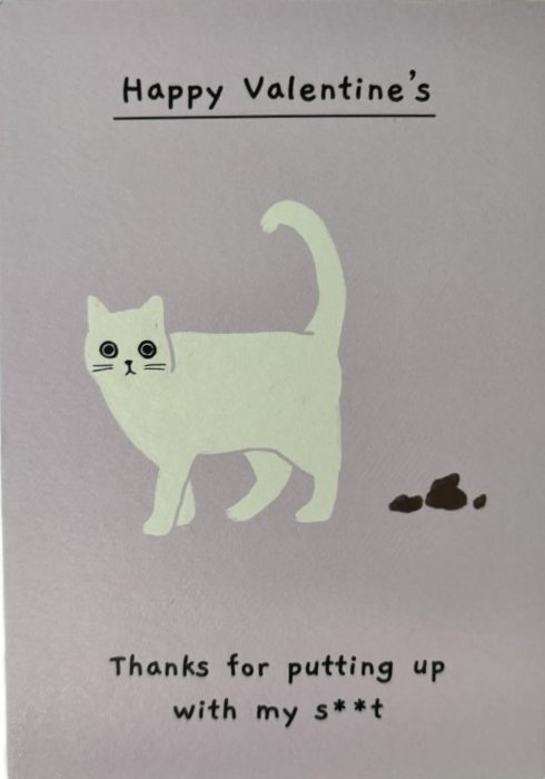 Kartka walentynkowa Happy Valentine`s Kot- Ohh Deer