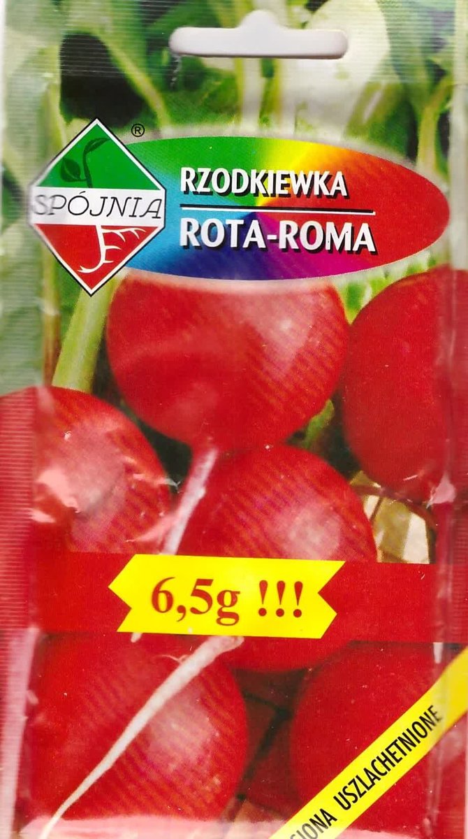 Rzodkiewka Rota-Roma wczesna plenna nasiona 6,5g Spójnia