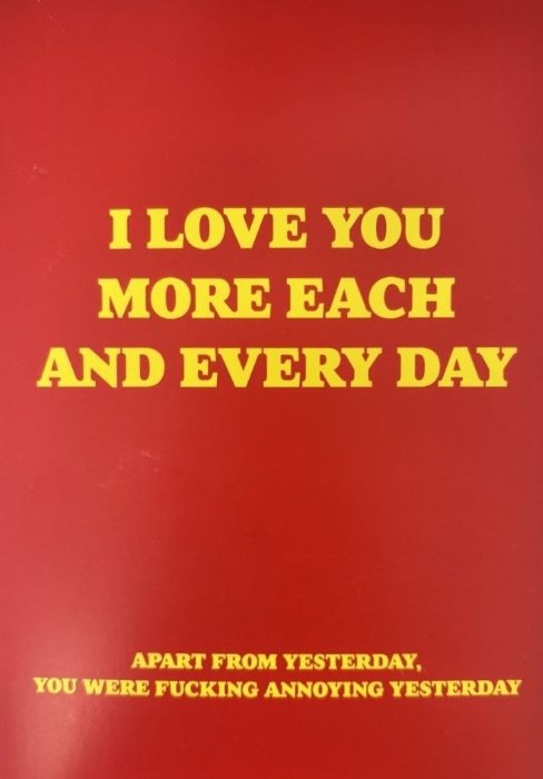 Kartka walentynkowa I Love You More Each And Every Day...- scribbler