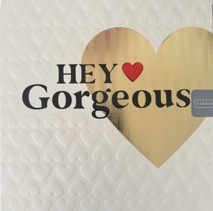 Kartka walentynkowa Hey Gorgeous serca- Studio 41