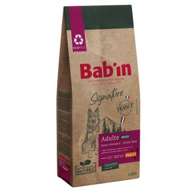 Bab'in Signature Maxi Adult kurczak bez zbóż dla psów dużych ras 12kg / Bab'in