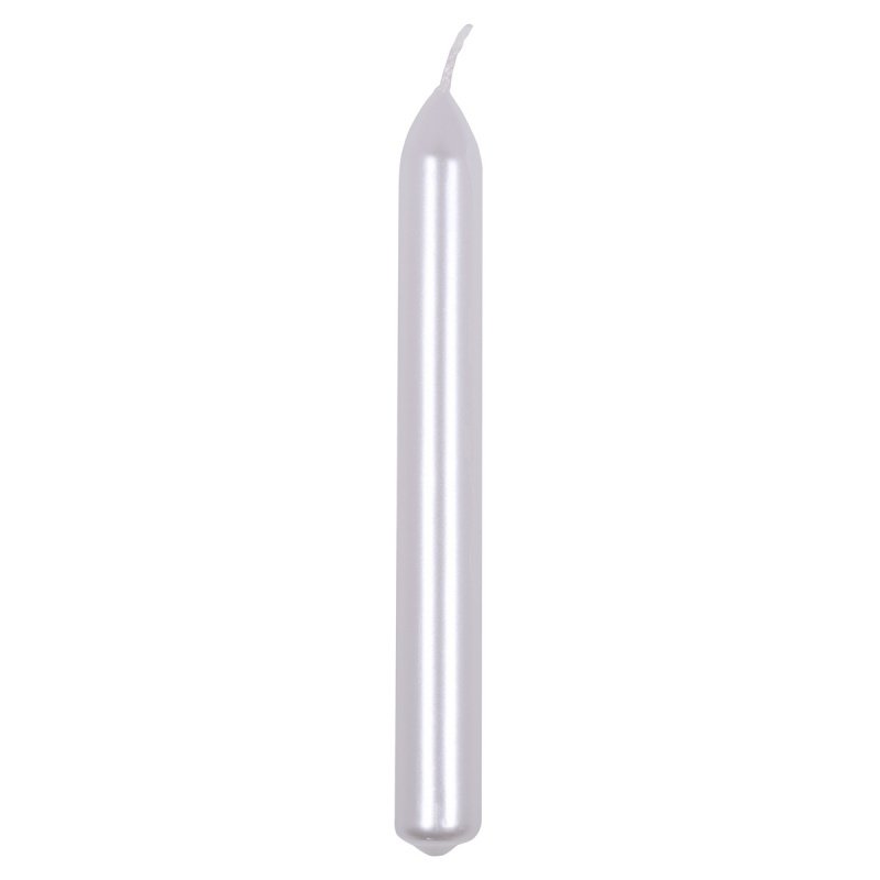 Świeca stołowa prosta DONAU HOME, lakierowana, 20x170 mm, 10 szt., biała
