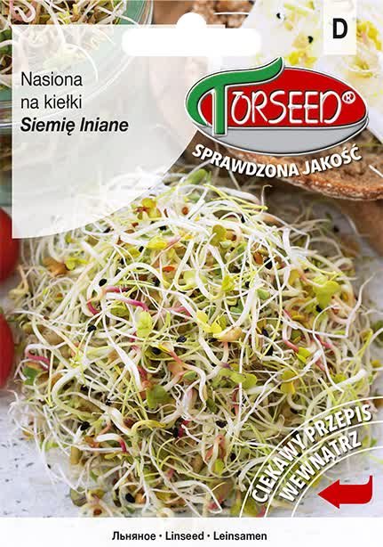 Siemię lniane, nasiona na kiełki 10g - Torseed
