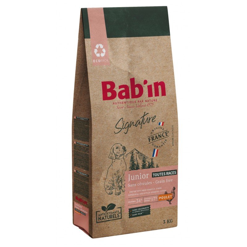Bab'in Signature All size Junior kurczak bez zbóż dla szczeniąt 3kg / Bab'in