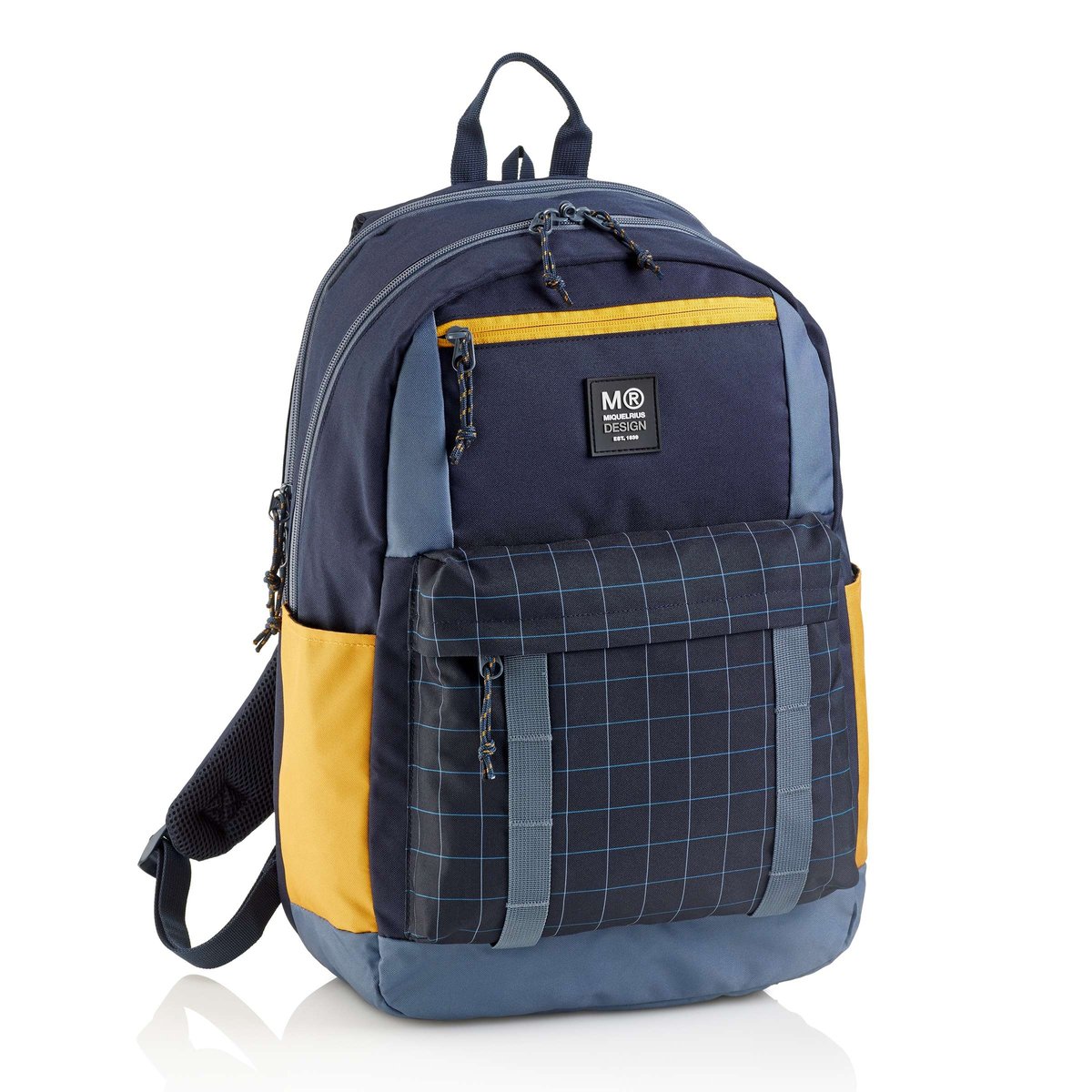 Plecak szkolny trzykomorowy Amsterdam Miquelrius - Rider Black 28L