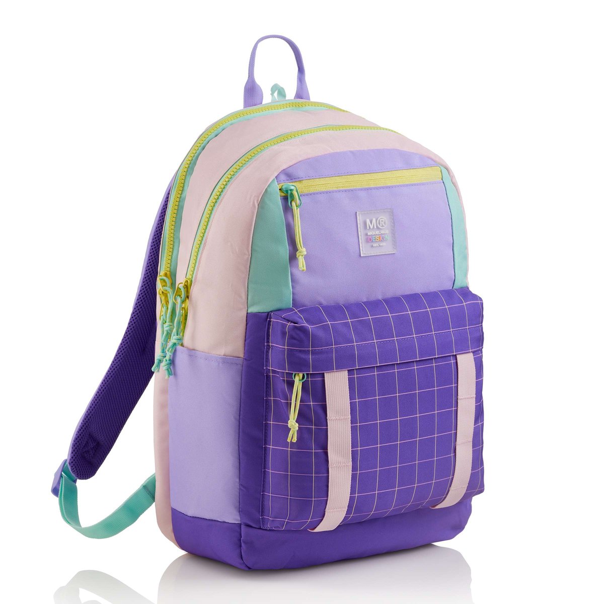 Plecak szkolny trzykomorowy Amsterdam Miquelrius - Rider Violet 28L