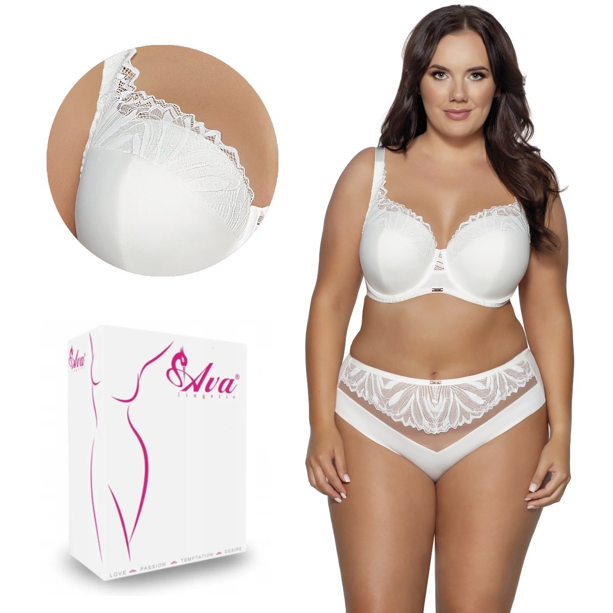 Biustonosz Full Cup AV 2107 usztywniany ecru 95G