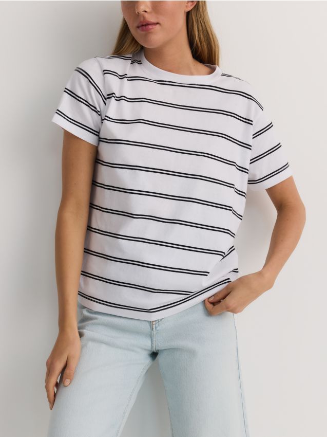 Reserved - Bawełniany t-shirt regular - wielobarwny