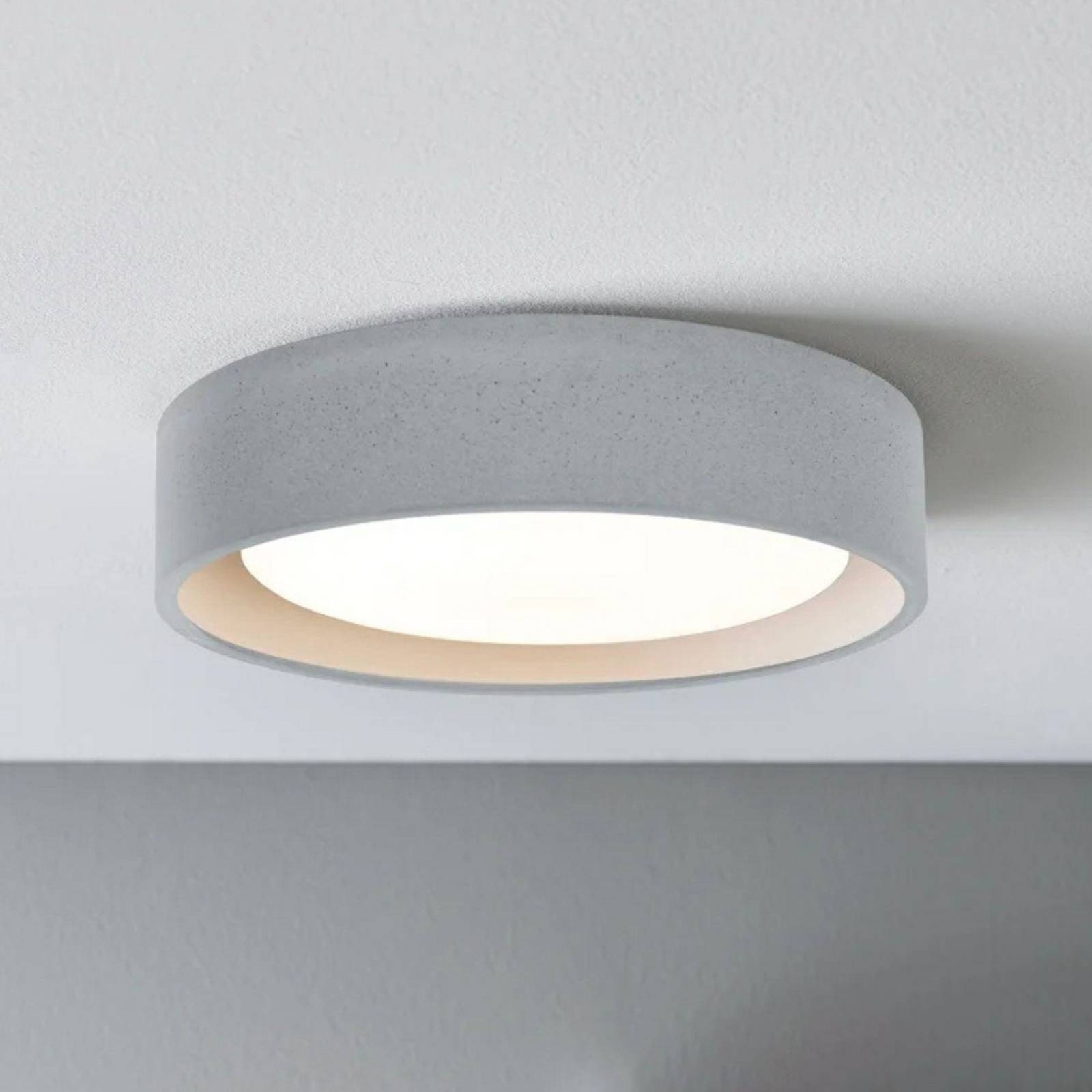 Beacon Lighting Lampa sufitowa Beacon Uno, szary, beton, Ø 27 cm, GX53