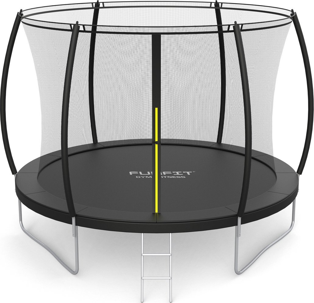 Funfit Trampolina Ogrodowa Premium dla dzieci 252cm 8FT z Siatką Wewnętrzną i Drabinką
