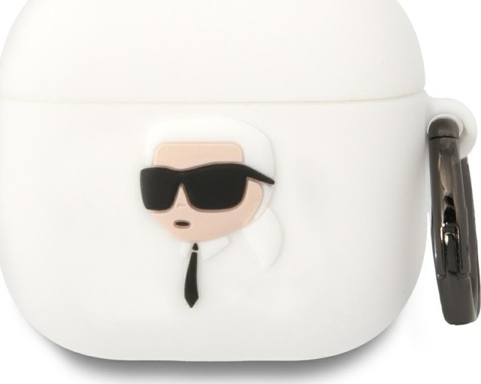 Karl Lagerfeld 3D Silicone NFT do AirPods 4 biały