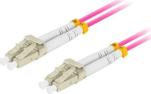 Lanberg PATCHCORD ŚWIATŁOWODOWY MM LC/UPC-LC/UPC DUPLEX 3.0MM OM4 50/125 LSZH 20M FIOLETOWY LANBERG