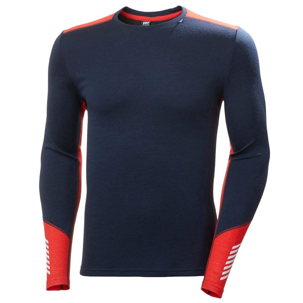Koszulka Termoaktywna Helly Hansen Lifa Merino Midweight Crew granatowa - L