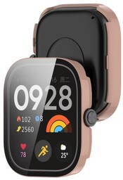 Bizon Etui ze szkłem do zegarka Case+Glass Watch do Xiaomi Redmi Watch 5, różowe