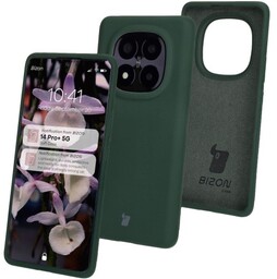 Bizon Silikonowe etui Soft Case do Xiaomi Redmi Note 14 Pro Plus 5G, ciemnozielone