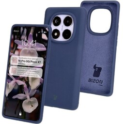 Bizon Silikonowe etui Soft Case do Xiaomi Redmi Note 14 Pro 5G / Poco X7, ciemnoniebieskie