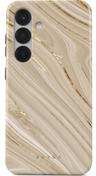 Burga Etui Full Glam Tough do Galaxy S25 Plus, beżowe wzorzyste