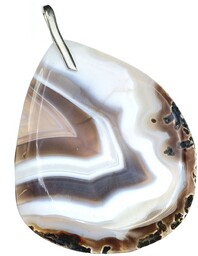 Agat Botswana Piękny Duży Wisiorek Srebro Unikat