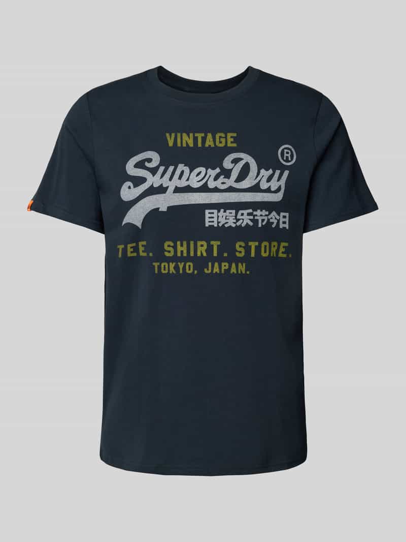 T-shirt o luźnym kroju z nadrukiem z logo