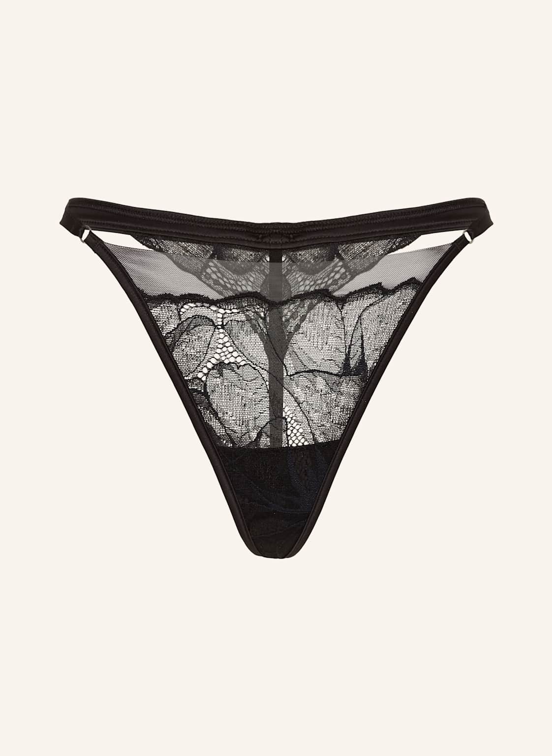 Calvin Klein Stringi Ck Black Floral Lace schwarz