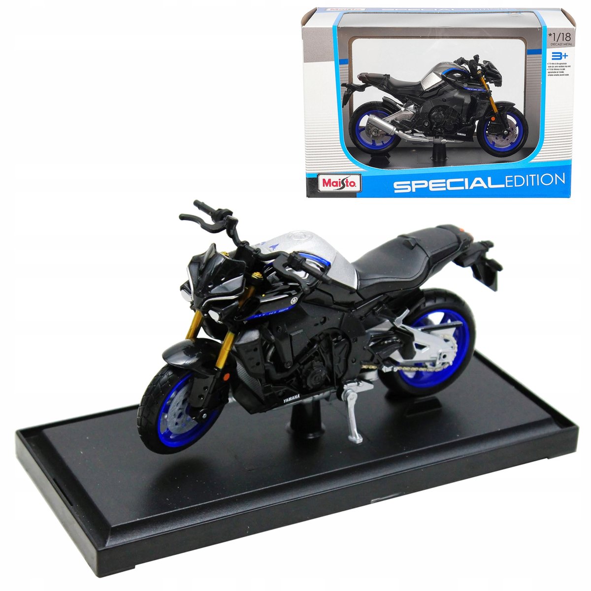 Yamaha MT-10 SP 2023 model w skali 1:18 motocykl Maisto
