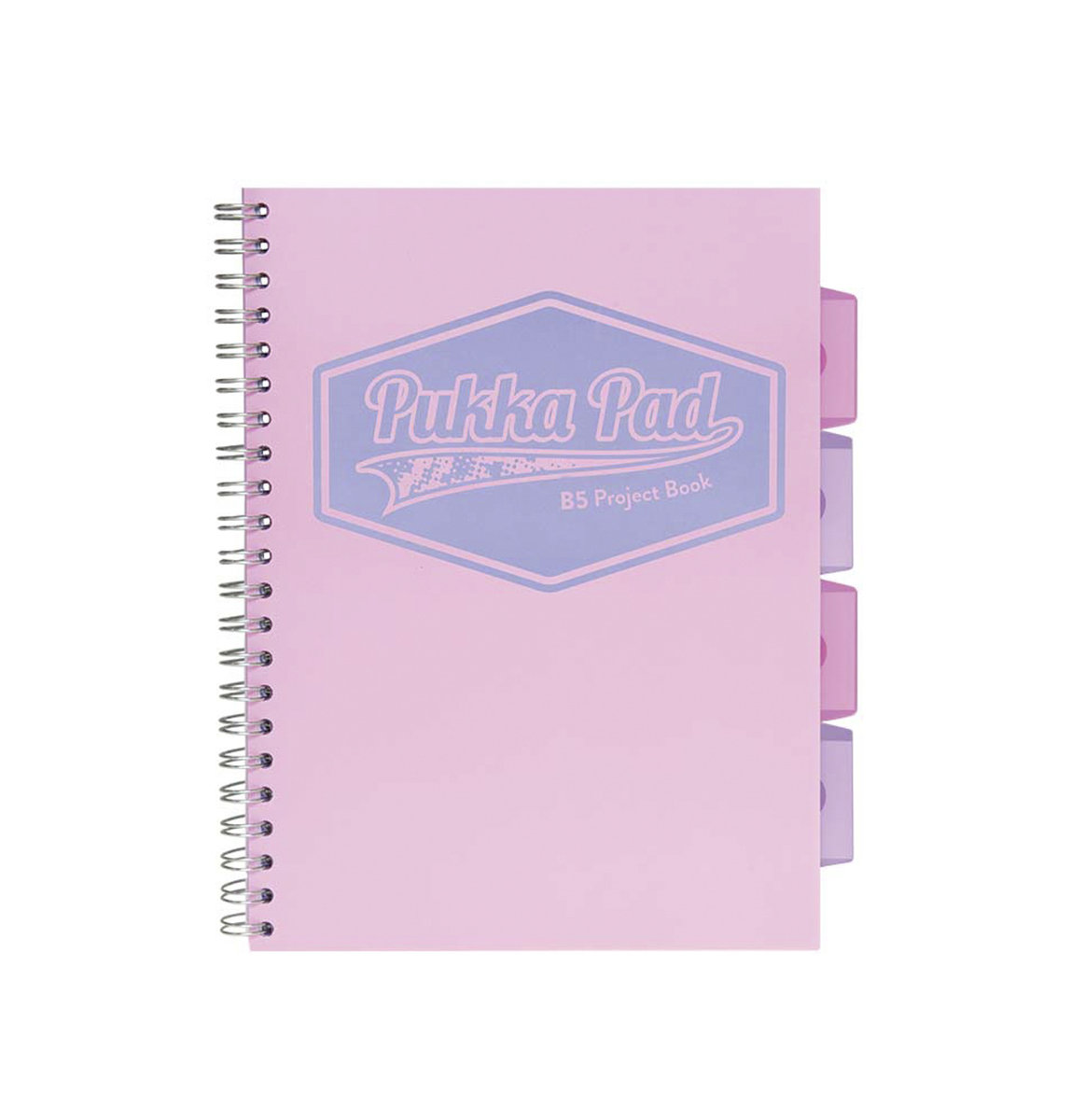 Kołozeszyt z przekładkami PUKKA PAD Project Book Pastel B5 różowy w linię