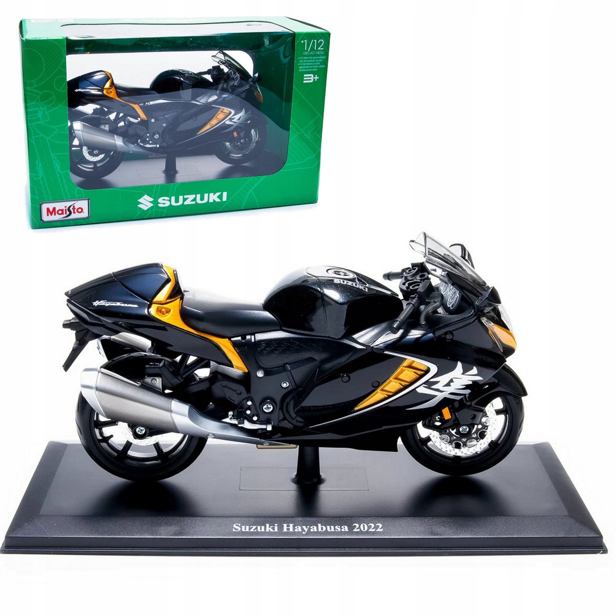 Suzuki Hayabusa 2022 model w skali 1:12 motocykl Maisto