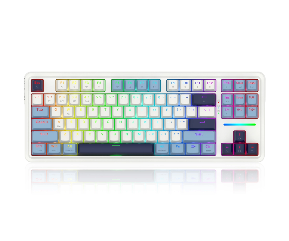Redragon Antonium Pro K728WBB-RGB-PRO Biało-niebieski