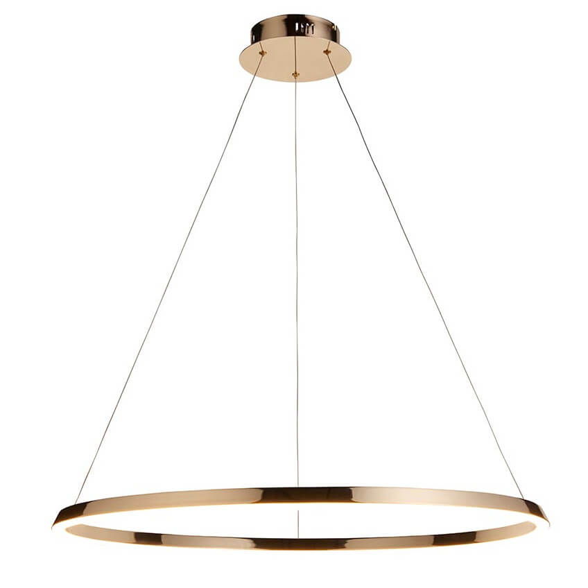 Metalowa lampa wisząca Staten 110958 LED 43,5W 3000K pierścień złoty