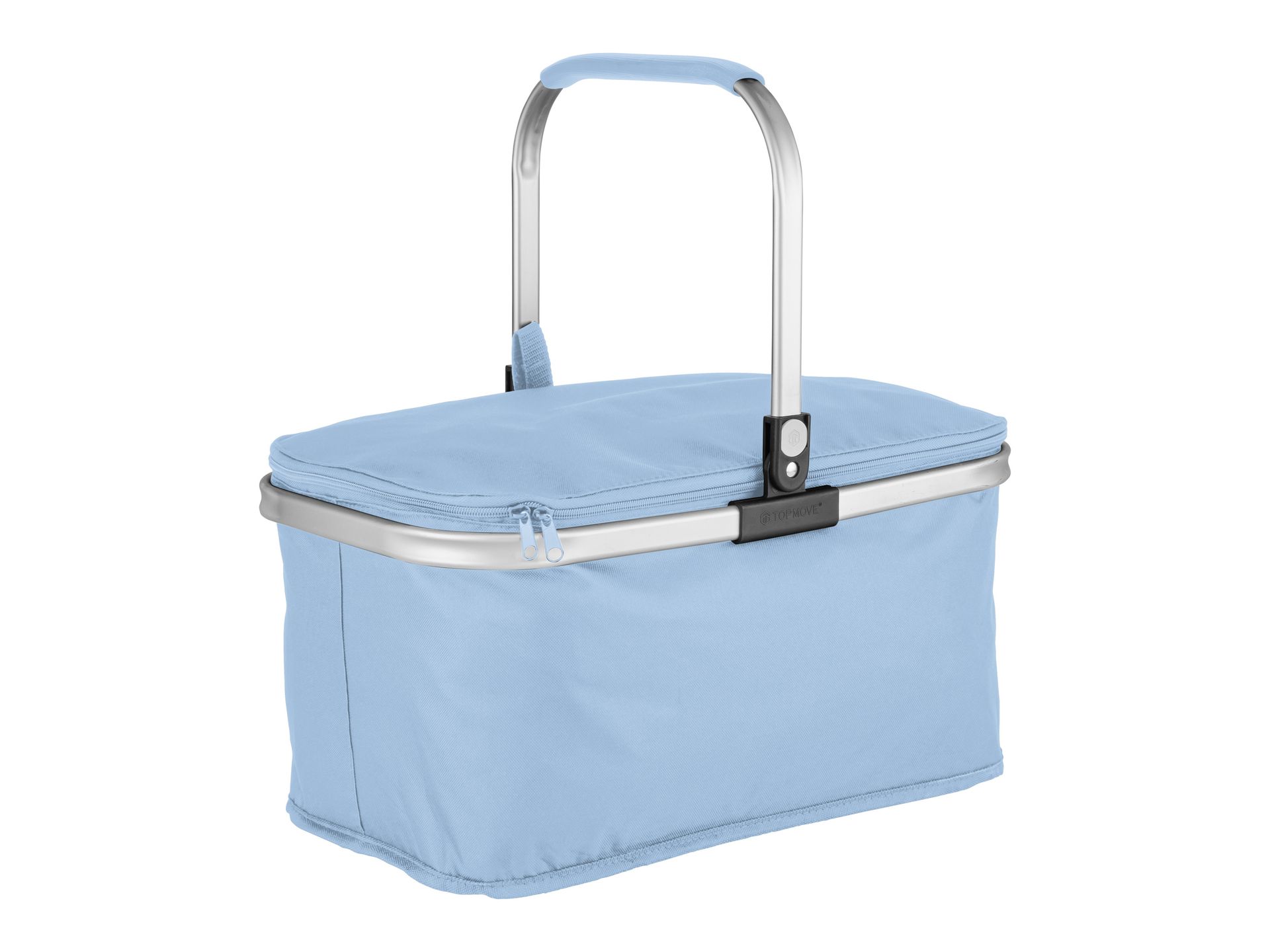 TOPMOVE® Koszyk na zakupy z ramą aluminiową, składany (Niebieski)