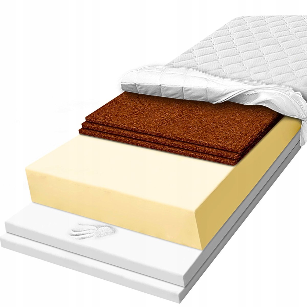 Materac dziecięcy 90x190 aż 6cm Visco Memory kokos
