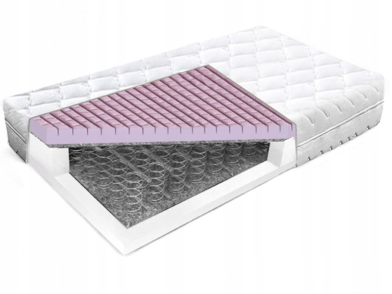 Materac sprężynowy 80x160 CUBE Visco Memory 27 cm