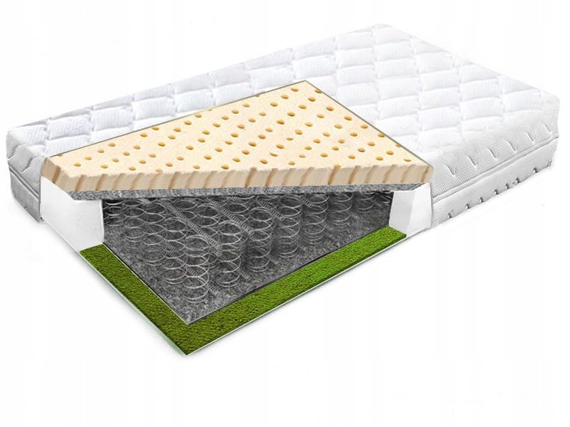 Materac sprężynowy 90x200 trawa morska lateks 23cm