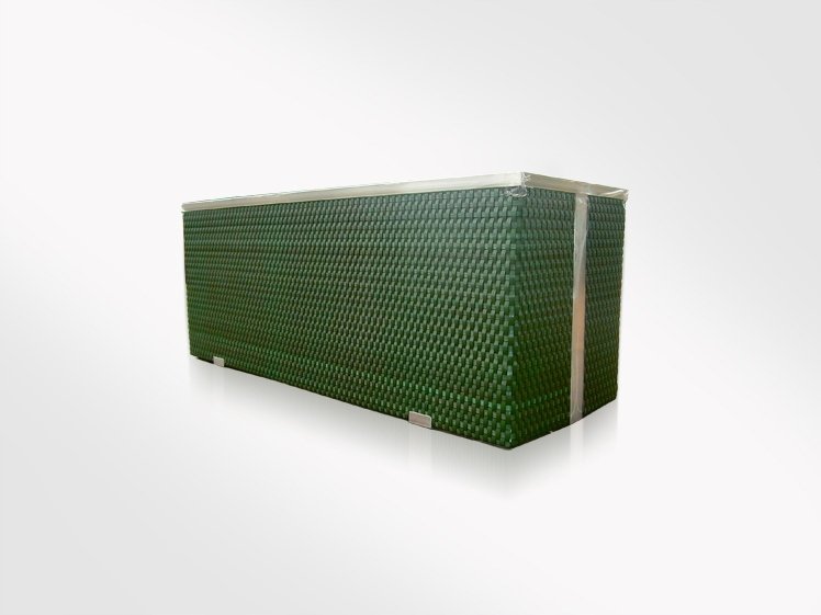 Donica ogrodowa technorattanowa 108x39x43 Zielony