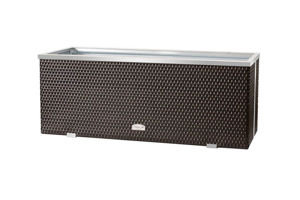 Donica ogrodowa technorattanowa 98x25x34 MIODOWY