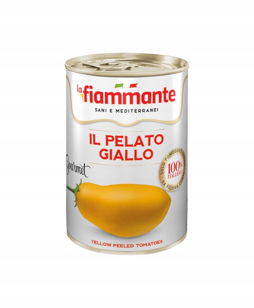 La Fiammante Giallo Żółte Pomidory Pelati 400G