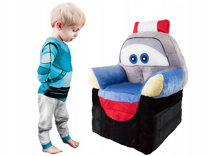 Maskotka autko pluszowy policjant miś zabawka