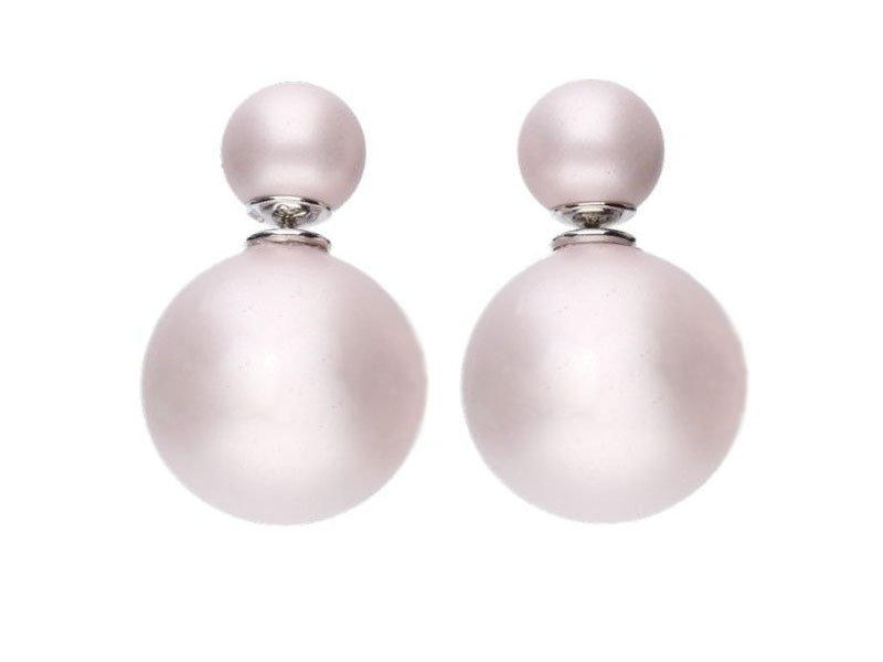 Srebrne kolczyki 925 modne okrągłe perłowe kuleczki 11,13g