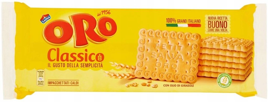 Oro Saiwa Classico – Klasyczne Włoskie Herbatniki 500g