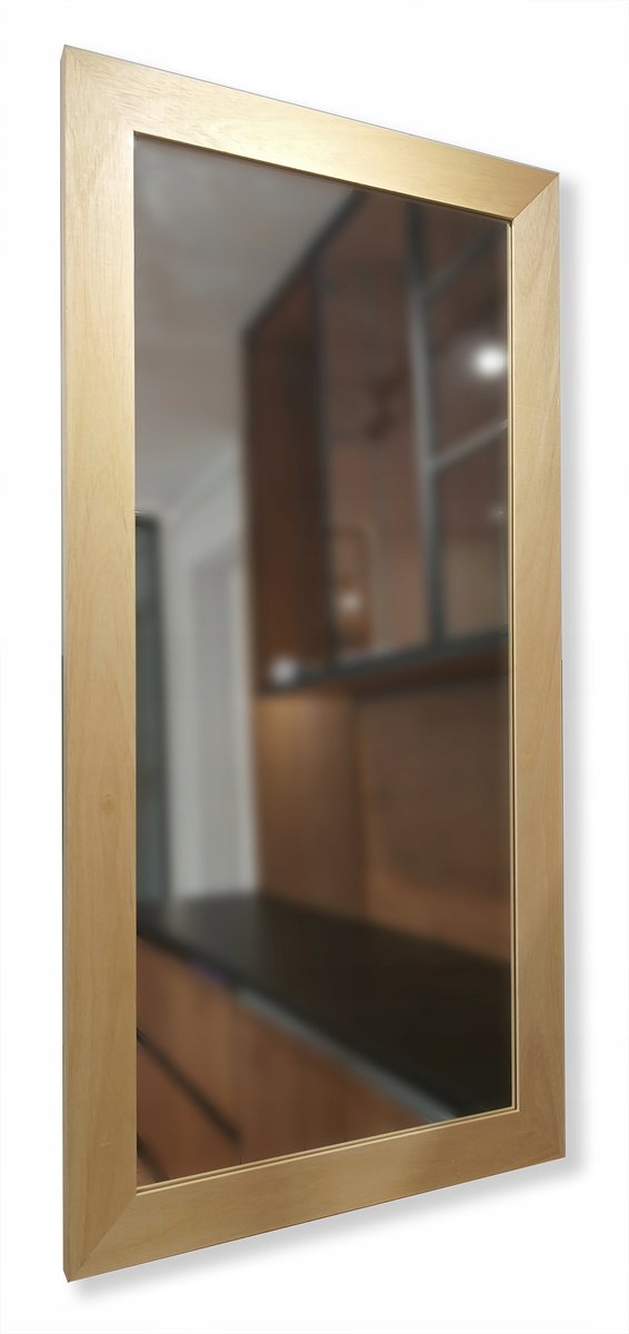 Lustro BOHO w surowej drewnianej ramie 140x50 7cm