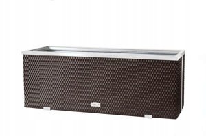 Donica ogrodowa rattanowa donice 108x39x43 BRĄZ
