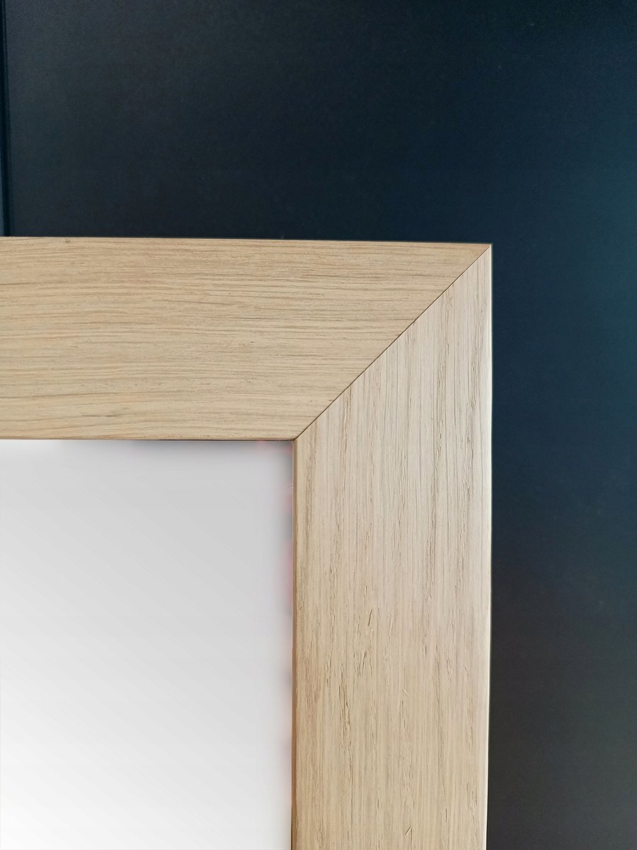 Lustro w fornirowanej ramie 4cm 140x60 fornir naturalny lub truflowy