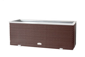 Donica ogrodowa rattanowa 130x40x45 Orzechowy